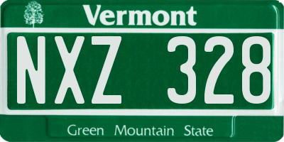 VT license plate NXZ328