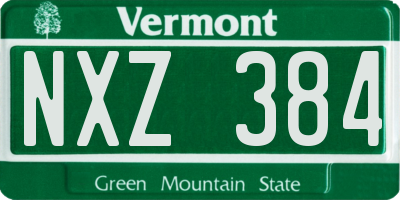 VT license plate NXZ384