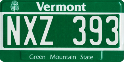 VT license plate NXZ393