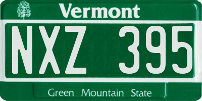 VT license plate NXZ395