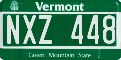 VT license plate NXZ448