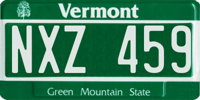 VT license plate NXZ459