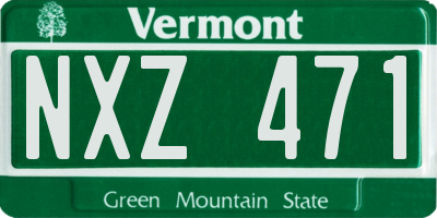 VT license plate NXZ471