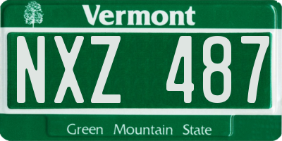 VT license plate NXZ487