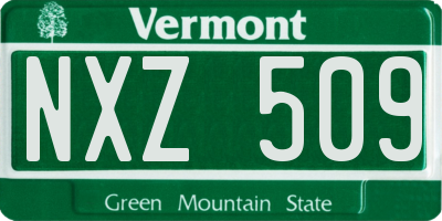 VT license plate NXZ509