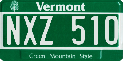 VT license plate NXZ510