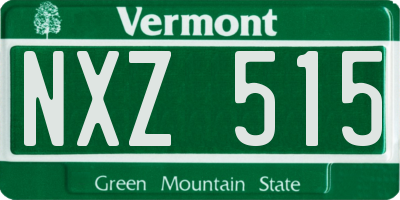 VT license plate NXZ515