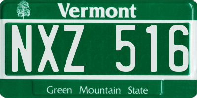 VT license plate NXZ516