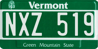 VT license plate NXZ519