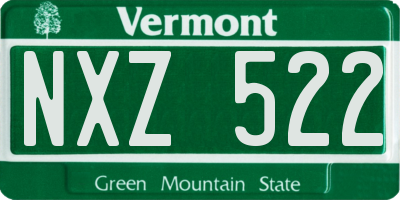 VT license plate NXZ522