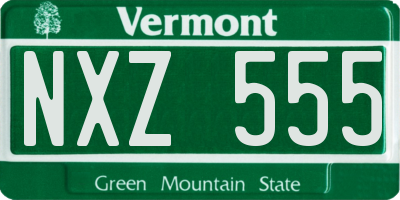 VT license plate NXZ555