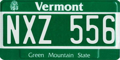 VT license plate NXZ556