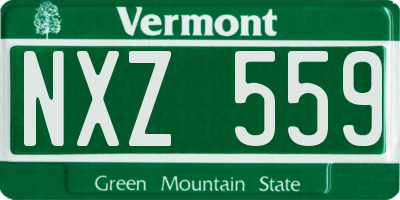 VT license plate NXZ559
