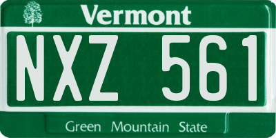 VT license plate NXZ561