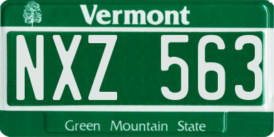 VT license plate NXZ563
