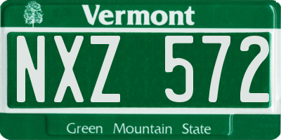 VT license plate NXZ572