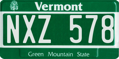 VT license plate NXZ578