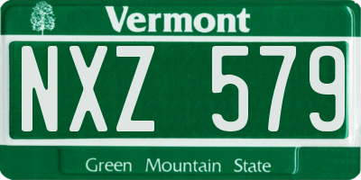 VT license plate NXZ579