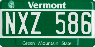 VT license plate NXZ586