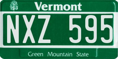 VT license plate NXZ595