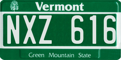 VT license plate NXZ616