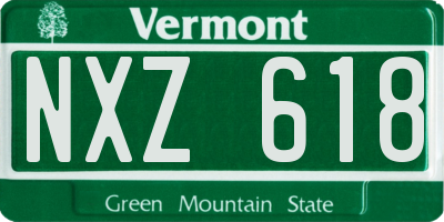 VT license plate NXZ618