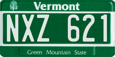 VT license plate NXZ621