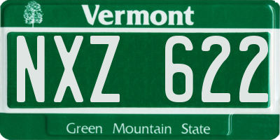 VT license plate NXZ622