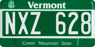 VT license plate NXZ628
