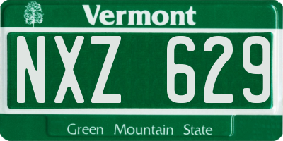 VT license plate NXZ629