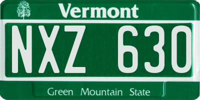 VT license plate NXZ630