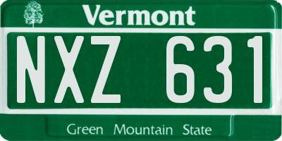 VT license plate NXZ631