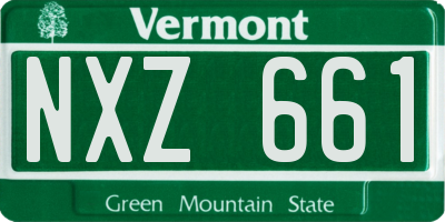 VT license plate NXZ661