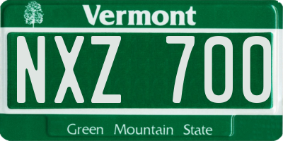 VT license plate NXZ700