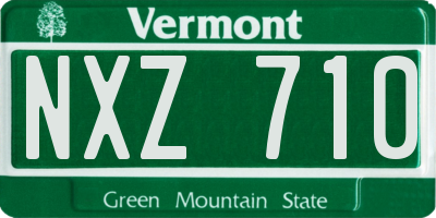 VT license plate NXZ710