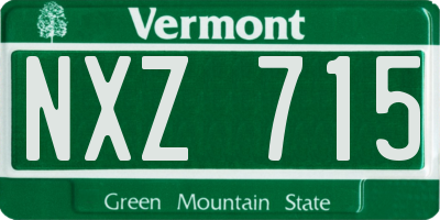 VT license plate NXZ715
