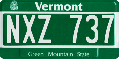 VT license plate NXZ737