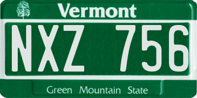 VT license plate NXZ756