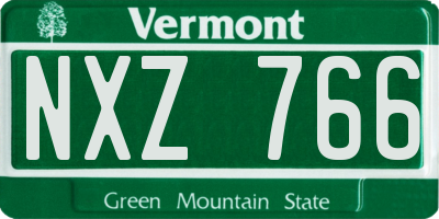 VT license plate NXZ766