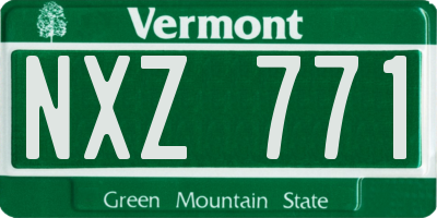 VT license plate NXZ771