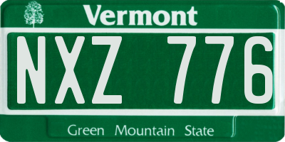 VT license plate NXZ776