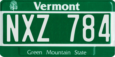 VT license plate NXZ784