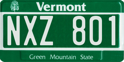 VT license plate NXZ801
