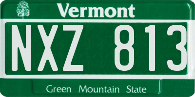 VT license plate NXZ813