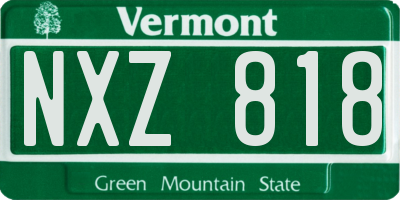 VT license plate NXZ818