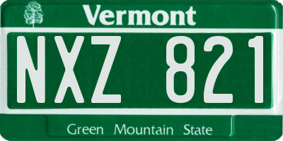 VT license plate NXZ821