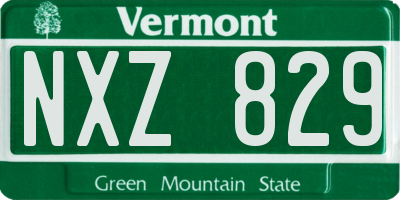 VT license plate NXZ829