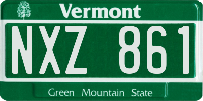 VT license plate NXZ861