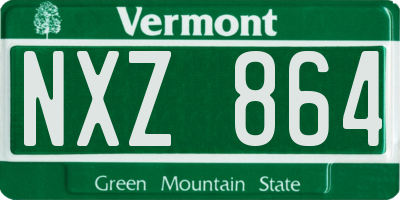 VT license plate NXZ864