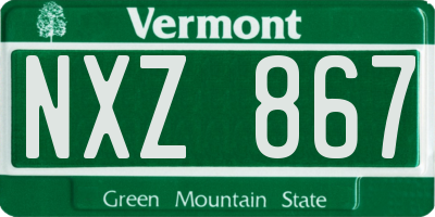 VT license plate NXZ867